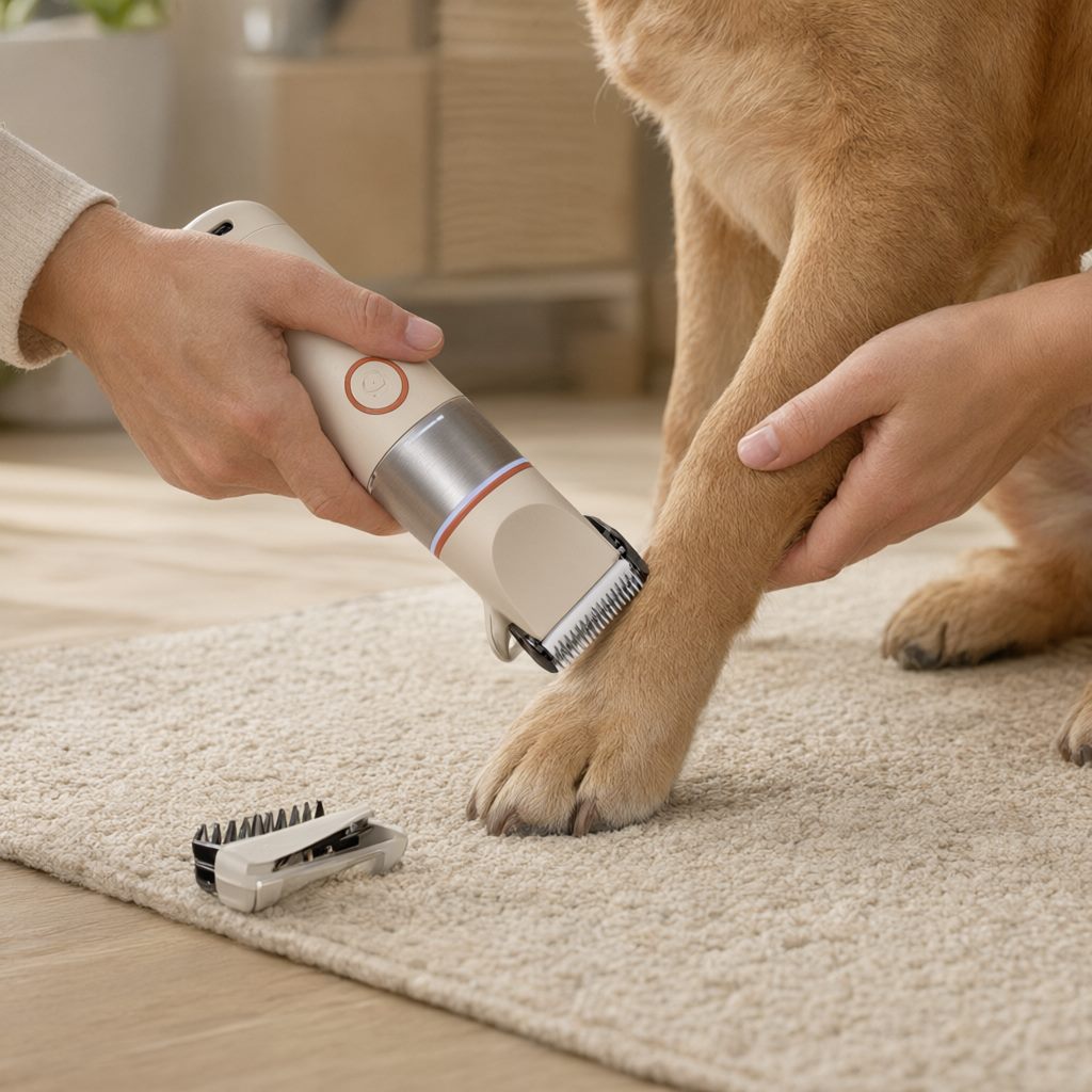 Trimming around paws